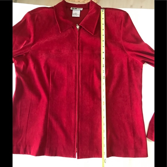 I.N. Studio zippered Jacket. Dark Red color EUC XL - Picture 5 of 5